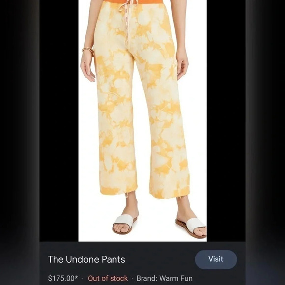 Warm Fun The Undone Pants In Gold Tie Dye - Picture 7 of 7